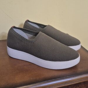 LOUISE ET CIE Raja Leather/Wool Blend Platform Slip On Casual Sneakers(9)
